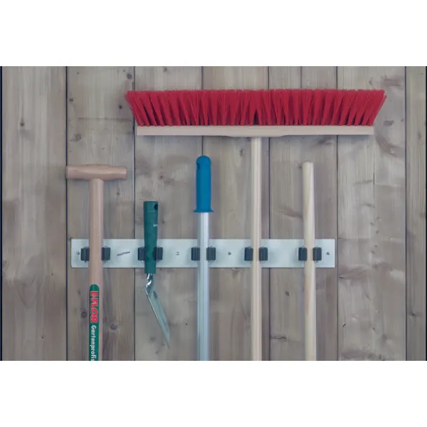Broomstick holder, 3, 4 or 5-way, clamps fixed