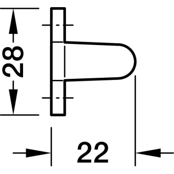 Kabykla kaklaraiščiams P425mm, nikelis