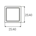 Cover for profile 25x25mm