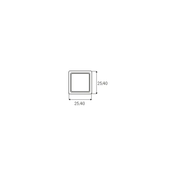 Cover for profile 25x25mm