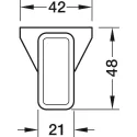 Extending wardrobe rail, For screw fixing beneath shelves or cabinet top panels, extending
