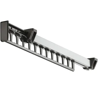 Extending wardrobe rail, For screw fixing beneath shelves or cabinet top panels, extending