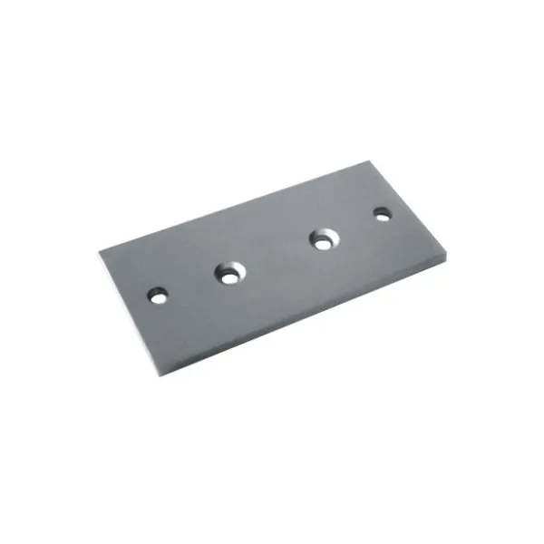 Plate for furniture legs, central, aluminum K-30 100x50mm
