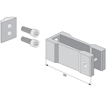 Connector for profile 30x30x2mm 90°