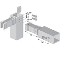 Jungtis profiliui 30x30x2mm, 90°
