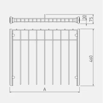 Drawer for trousers W700mm, with soft closing, white