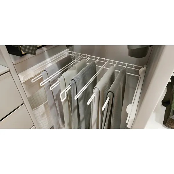 Drawer for trousers W900mm, with soft closing, white