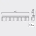 Belt and tie rack, with soft close, white