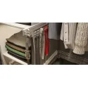 Belt and tie rack, with soft close, white