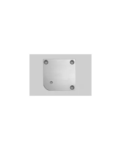 Fixing plate for furniture leg, corner aluminum K-43 80x80mm