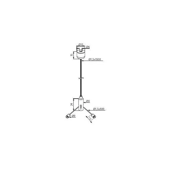 Steel cord ROPE NT-150, double, for modular light fittings, L1500mm 18kg (2 pcs)