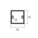 Profilis aliuminio 45x45x1,8 L5000