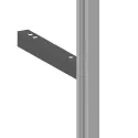 Intermediate wall connection element L295mm black STILI PHOS