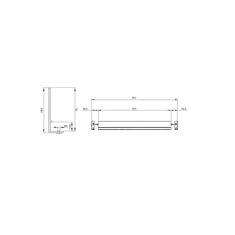 Undersink drawer insert, Flexi sink, L680mm white