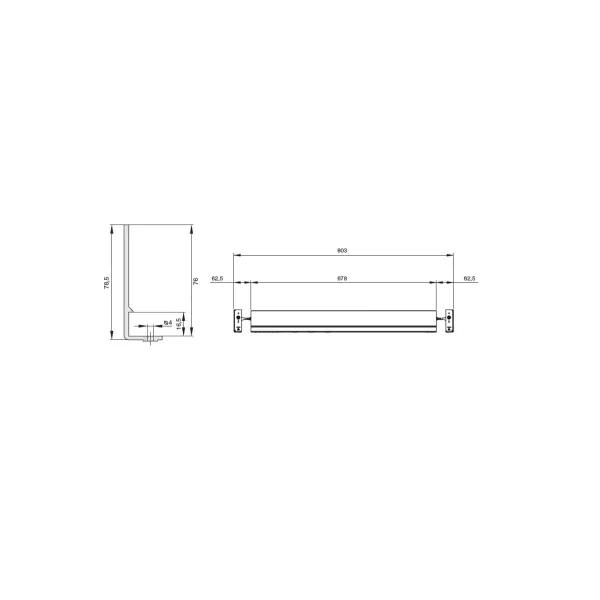 Undersink drawer insert, Flexi sink, L680mm gray