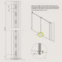 Profilis vertikalus WALK-IN L2606mm, aliuminis MODUS