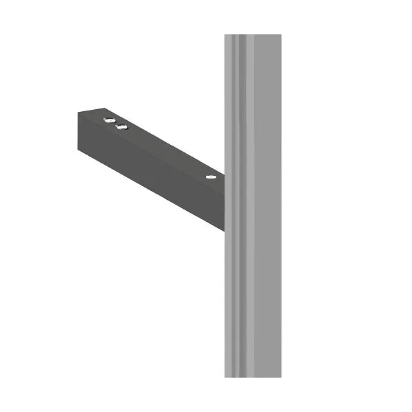Intermediate wall connection element L245mm black STILI PHOS