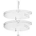 Three quarter circle carousel fitting, corner cabinet, with carousel shelf, 90° door