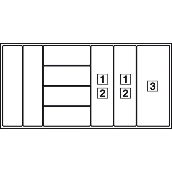 Laikiklis prieskonių 12 indelių medinis 417x161 mm  HAFELE