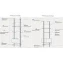 Upper wall connection element L345mm black STILI PHOS