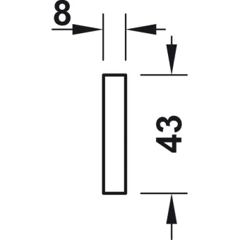 Compensating strip Move, For nominal length 500mm