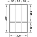 Dėklas įrankiams Move, 300x472mm, medinis, tamsus uosis