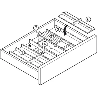 Dėklas Move, 150x472x43mm, medinis, ąžuolas