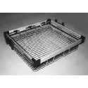 Pull-out basket, gray, with fixing elements