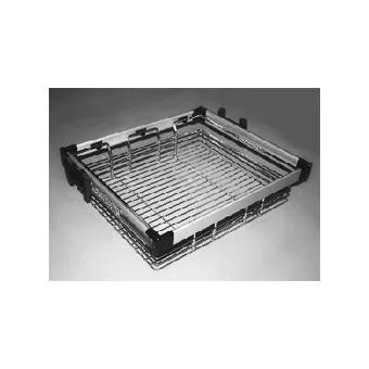 Pull-out basket, gray, with fixing elements