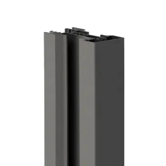 Vertical profile STILI PHOS, with groove for LED strip, L4800mm, black