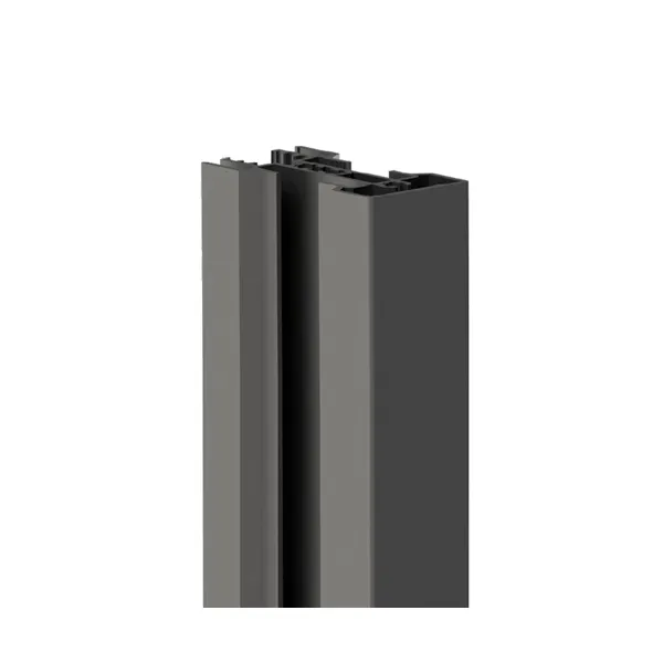 Vertical profile STILI PHOS, with groove for LED strip, L4800mm, black