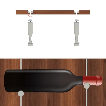 Wine bottles display storage system Pin Wine aluminium