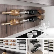 Laikiklis butelio Pin Wine titanium SALICE
