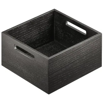 Dėžutė Move, 236x236x110mm, medinė, tamsus uosis