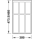 Dėklas įrankiams 300x480mm, plastikinis antracitas
