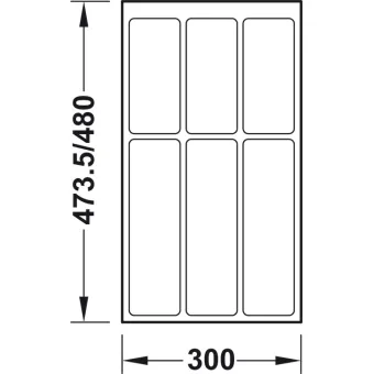 Inserts accessories, Drawer compartment system, universal, flexible
