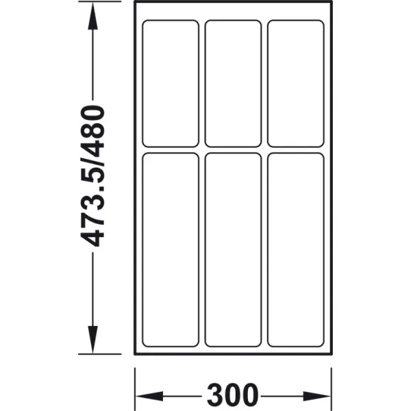 Dėklas įrankiams 300x480mm, plastikinis antracitas