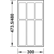 Dėklas įrankių 300x480 plastikinis baltas H