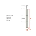 Laikiklis lentynos Pin Shelf aliuminis