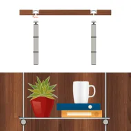Laikiklis lentynos Pin Shelf titanium SALICE
