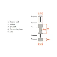 Pakabėlė Pin Hang titanium SALICE