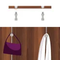 Display storage system for clothing and accessories Pin Hang titanium