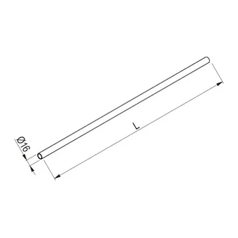 Tube Ø16mm L1000mm chrome