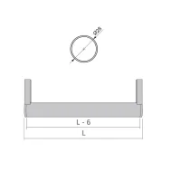 Vamzdis aliuminio D28 L2350 juoda