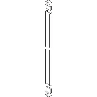 Wall rail, for shoe rack, continuously adjustable