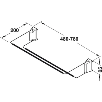 Shoe rack, continuously adjustable