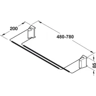 Lentyna batams 460-750 pilka HAFELE