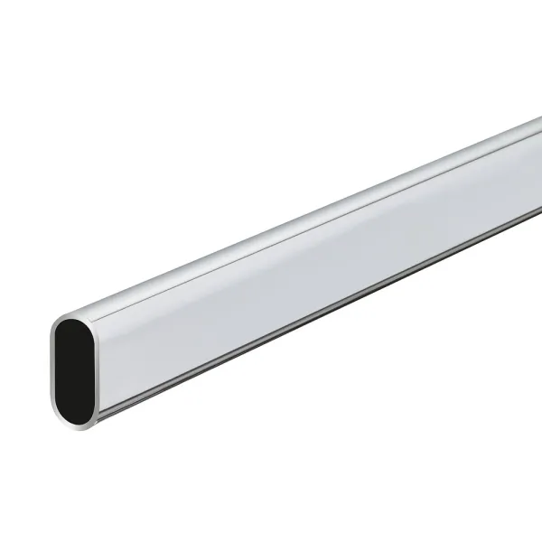 Vamzdis ovalus, 30x15x0,8mm, L3000mm, chromas