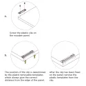 Panel clip to vertical profile, for WALK-IN system, plastic MODUS