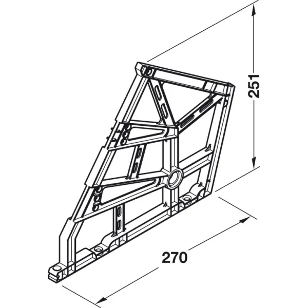 Shoe rack fitting, for shoe cupboards, with 3 compartments